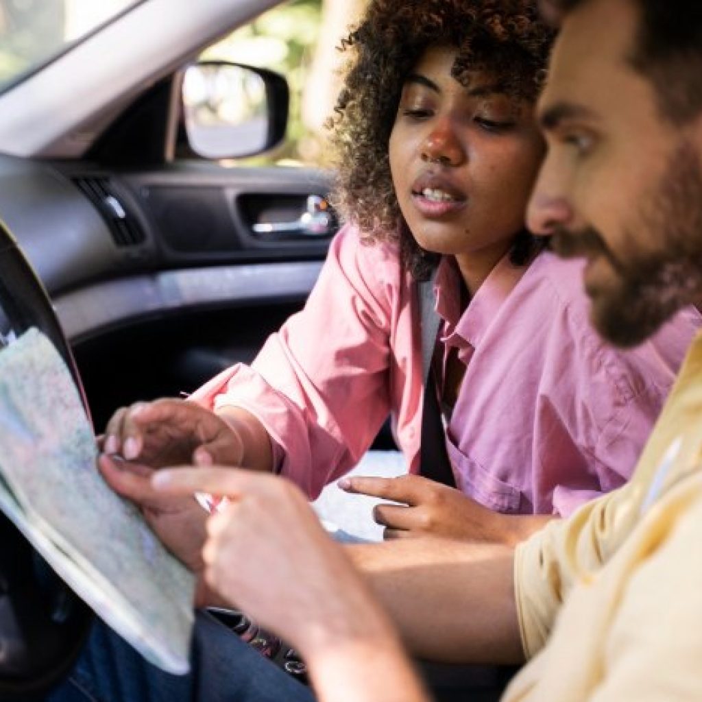 A DPS-certified instructor of Adult Teen Driving School Valley Ranch is instructing a student during her driving lesson